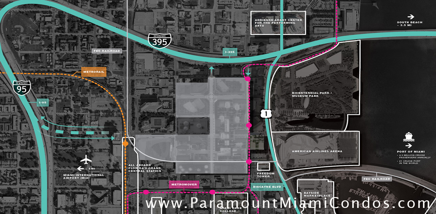 The Paramount Miami Worldcenter  Map
