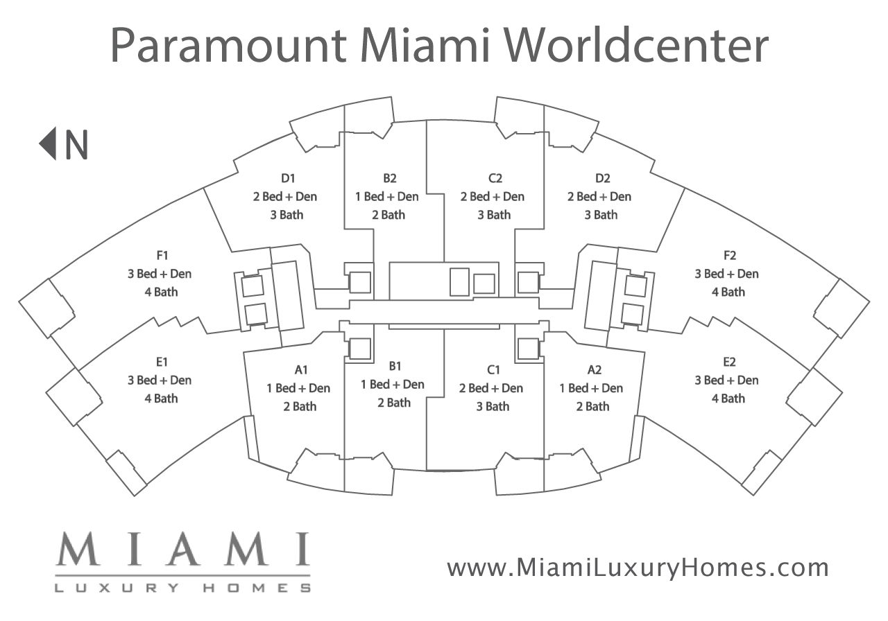 Paramount Miami Worldcenter Floorplan Key